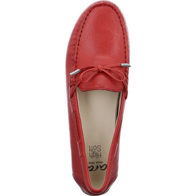 Mocassin Ara Alabama Flame Rouge Femme | QND-2834873