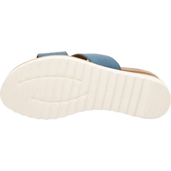 Mules Ara Valencia Capri Bleu Femme | JUF-6294840