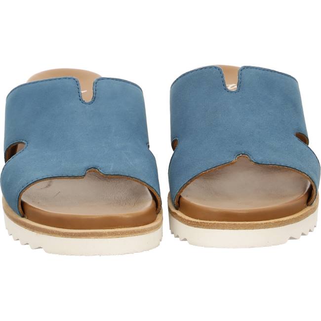 Mules Ara Valencia Capri Bleu Femme | JUF-6294840