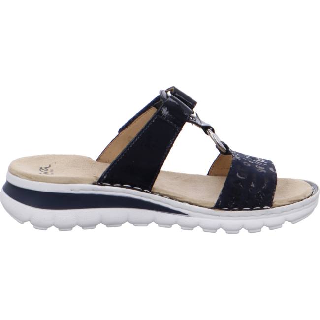 Mules Ara Tampa Bleu Femme | OEL-9402378