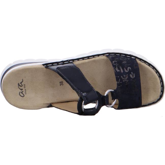 Mules Ara Tampa Bleu Femme | OEL-9402378