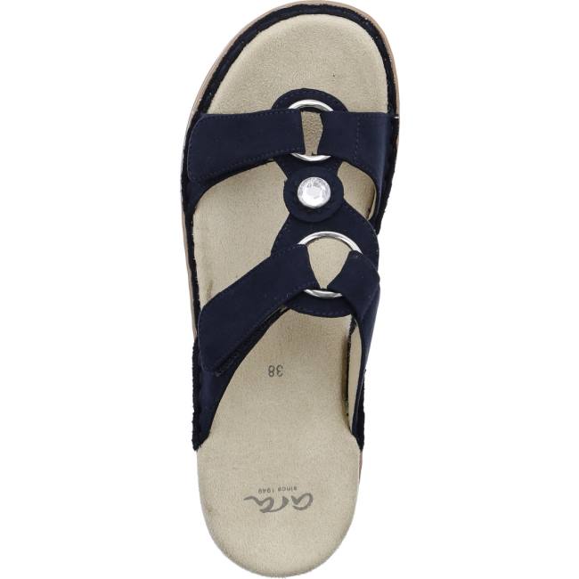 Mules Ara Hawaii Bleu Femme | AEB-2136041