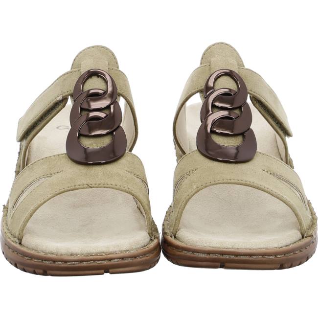 Mules Ara Hawaii Khaki Vert Femme | KXP-4752089