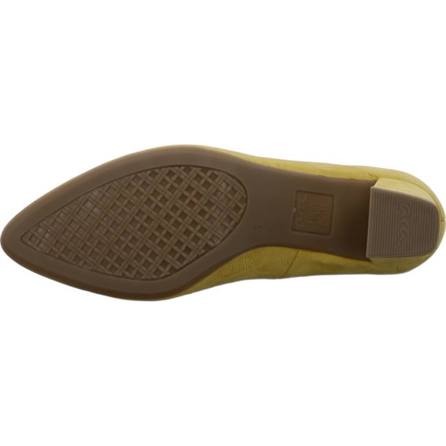 Escarpin Ara London Sole Jaune Femme | YPT-6556332