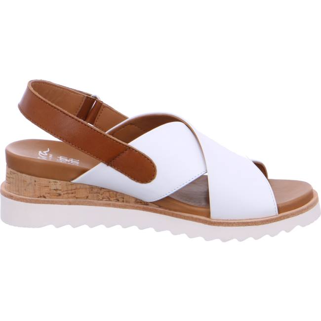 Sandale Ara Wedge Valencia Blanche Femme | CQW-7530036