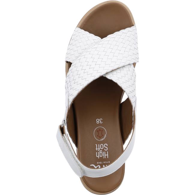 Sandale Ara Wedge Valencia Blanche Femme | AHI-3715541