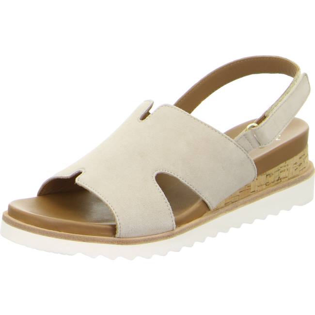 Sandale Ara Wedge Valencia Beige Femme | WOZ-6723151