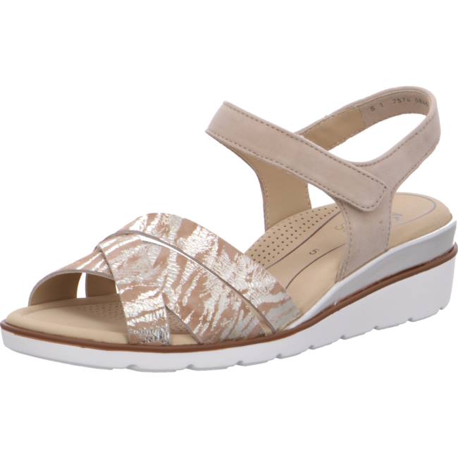 Sandale Ara Wedge Lugano Beige Femme | WOL-6407404