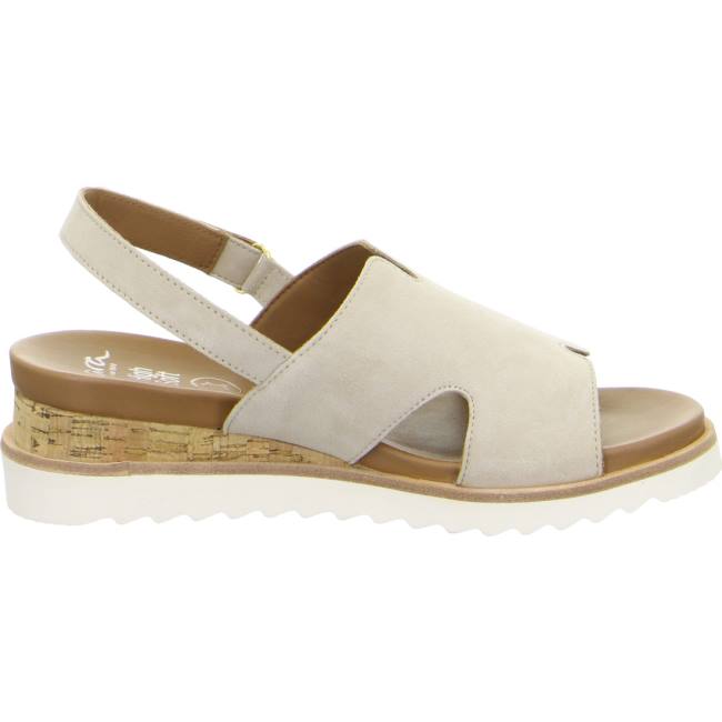 Sandale Ara Wedge Valencia Beige Femme | WOZ-6723151