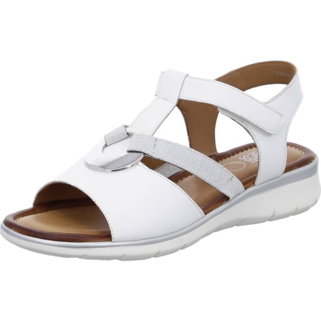 Sandale Ara Wedge Kreta Blanche Femme | CKD-1847131