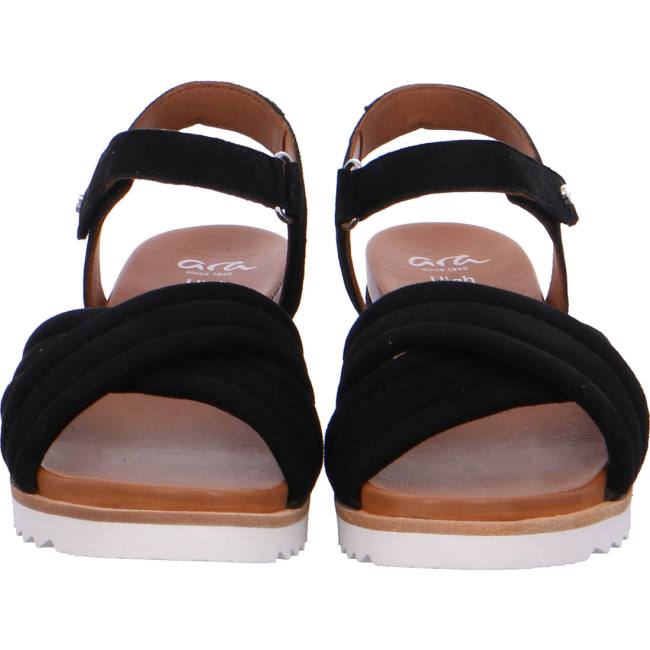 Sandale Ara Wedge Valencia Noir Femme | VYV-0012624