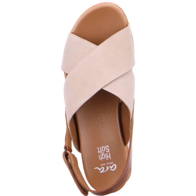 Sandale Ara Wedge Valencia Beige Femme | BAS-1607409