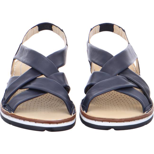 Sandale Ara Wedge Positano Bleu Femme | ECO-8308348