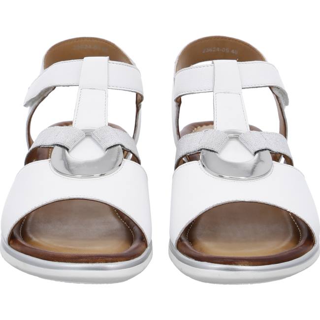 Sandale Ara Wedge Kreta Blanche Femme | CKD-1847131