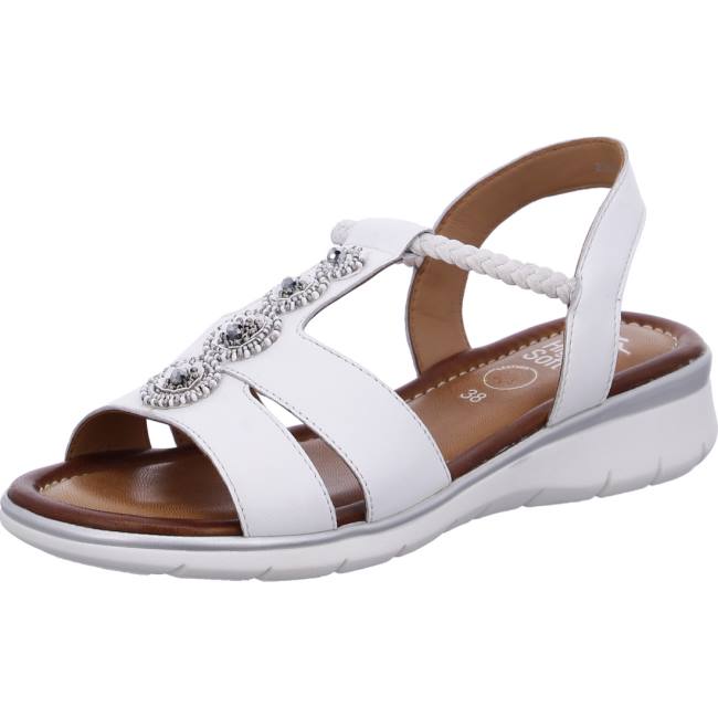 Sandale Ara Wedge Kreta Blanche Femme | RCE-3930699