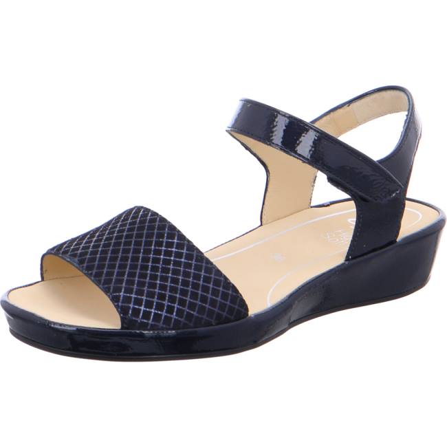 Sandale Ara Wedge Capri Bleu Femme | XJF-9263833