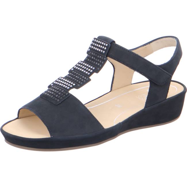 Sandale Ara Wedge Capri Bleu Femme | DRS-2714833