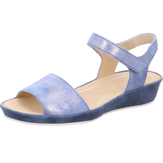 Sandale Ara Wedge Capri Bleu Femme | FJT-9767752