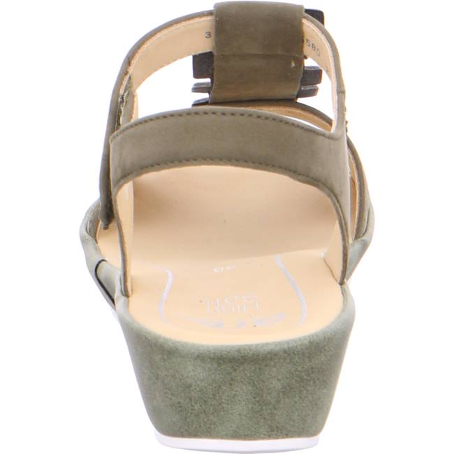 Sandale Ara Wedge Capri Vert Femme | QYE-4905531