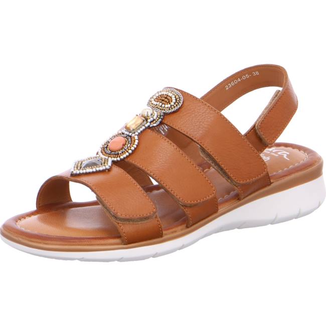 Sandale Ara Wedge Kreta Marron Femme | OHU-5792728