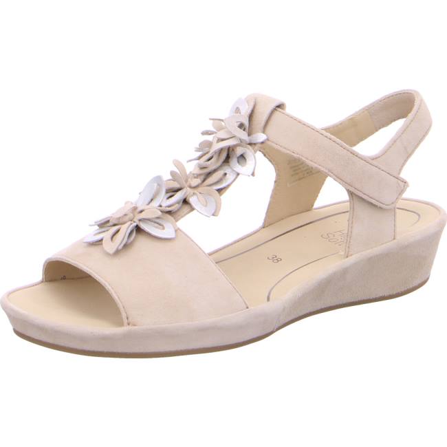 Sandale Ara Wedge Capri Beige Femme | KTL-4923285