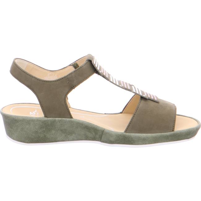 Sandale Ara Wedge Capri Vert Femme | QYE-4905531