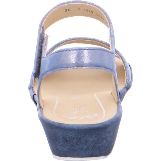 Sandale Ara Wedge Capri Bleu Femme | FJT-9767752