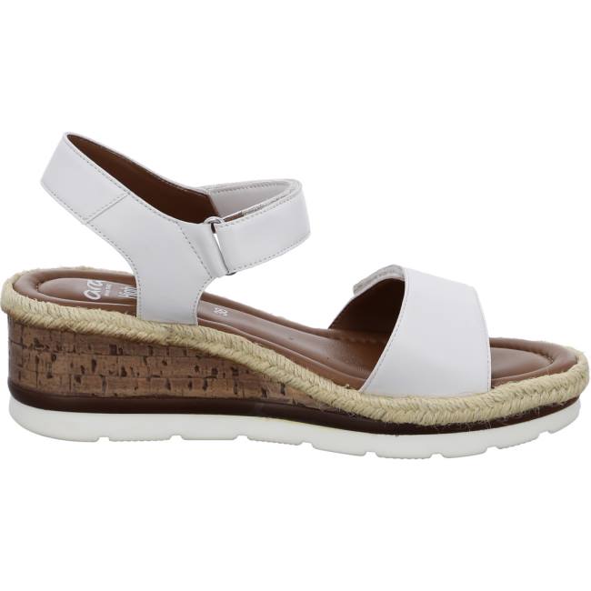 Sandale Ara Wedge Cadiz Blanche Femme | VSV-2753145