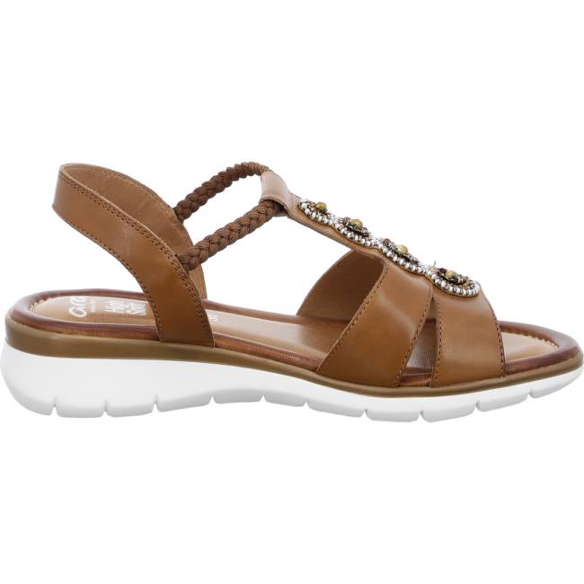 Sandale Ara Wedge Kreta Marron Femme | NYU-9683065