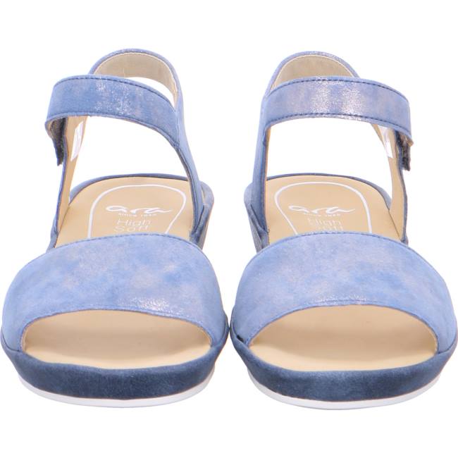 Sandale Ara Wedge Capri Bleu Femme | FJT-9767752