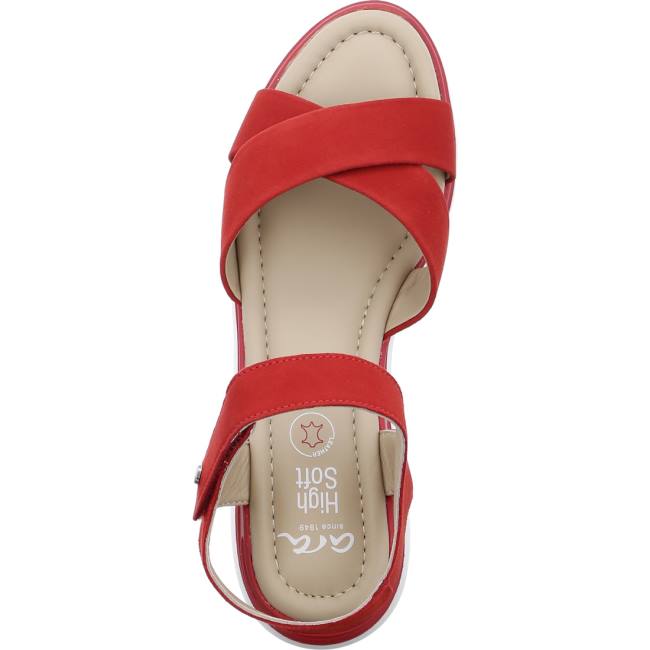 Sandale Ara Rimini Rouge Femme | YRT-1085858