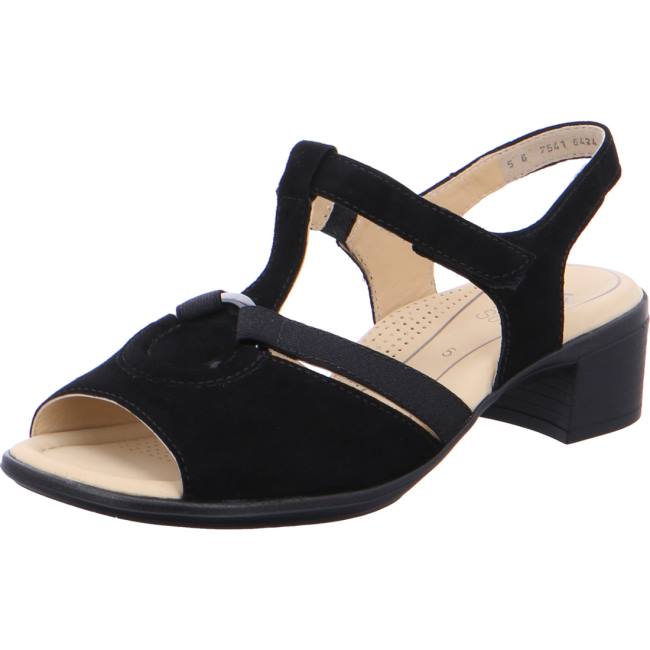 Sandale Ara Heeled Lugano Noir Femme | ALV-1611468