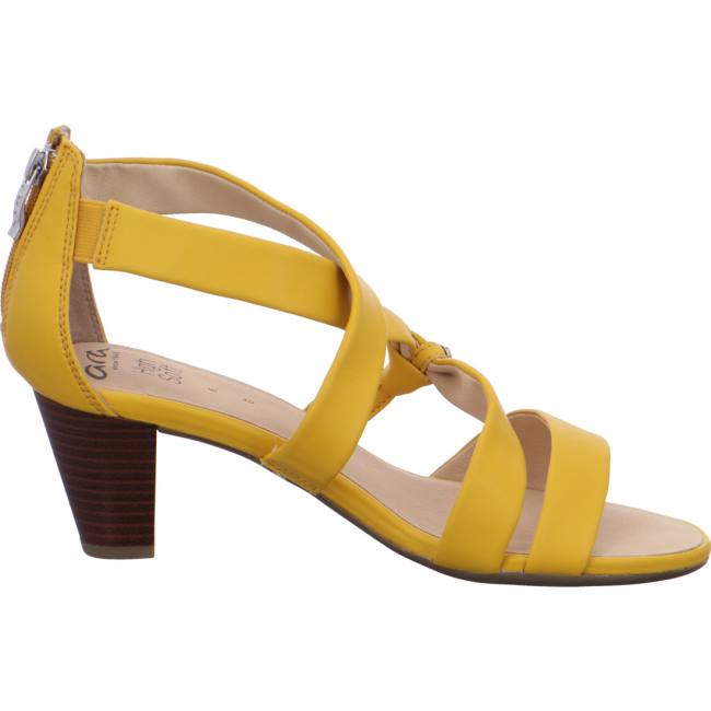 Sandale Ara Heeled Rosso Sun Jaune Femme | EDL-6209889