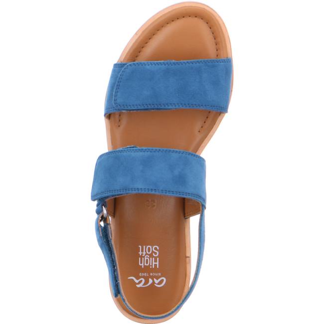 Sandale Ara Genua Capri Bleu Femme | XOV-5449045