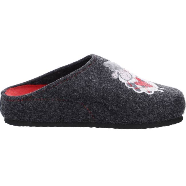 Chausson Ara Cosy Anthracite Grise Femme | NQD-9399683