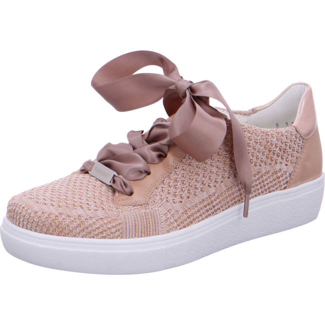 Basket Ara New York Blanche Corail Femme | YYO-1584395