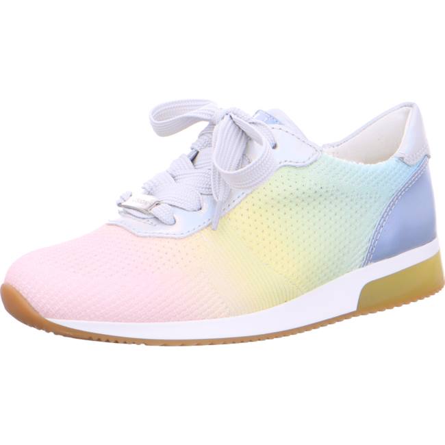 Basket Ara Lissabon Pastel Rose Jaune Blanche Femme | FPJ-8459386