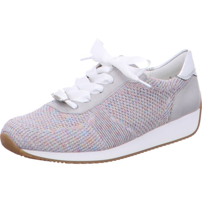 Basket Ara Lissabon Candy Grise Blanche Femme | WZJ-7416027