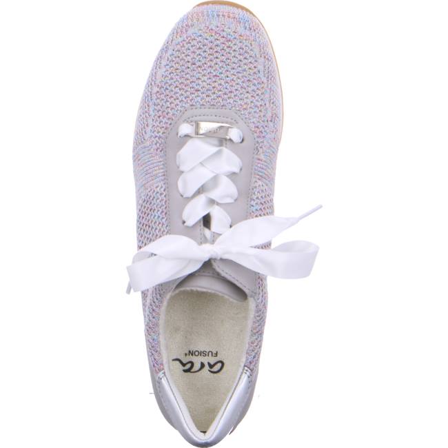 Basket Ara Lissabon Candy Grise Blanche Femme | WZJ-7416027