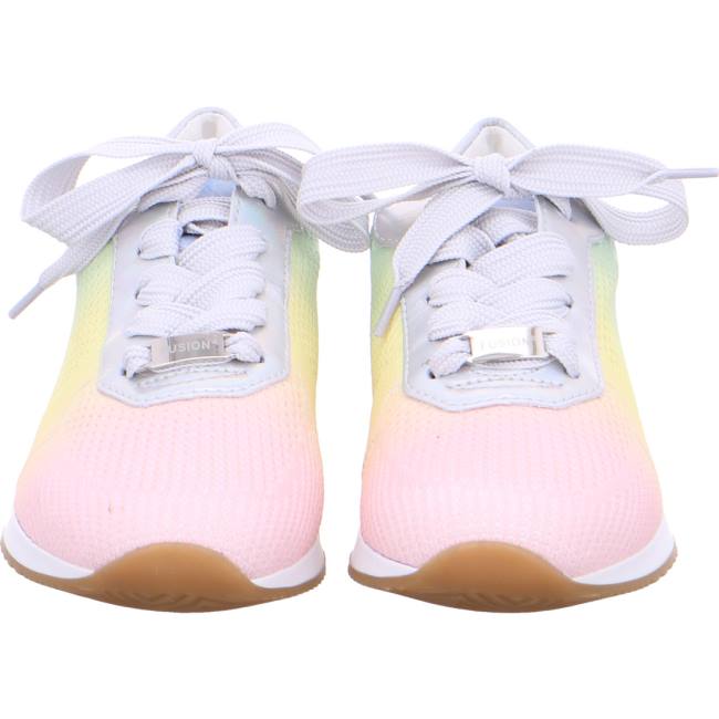 Basket Ara Lissabon Pastel Rose Jaune Blanche Femme | FPJ-8459386