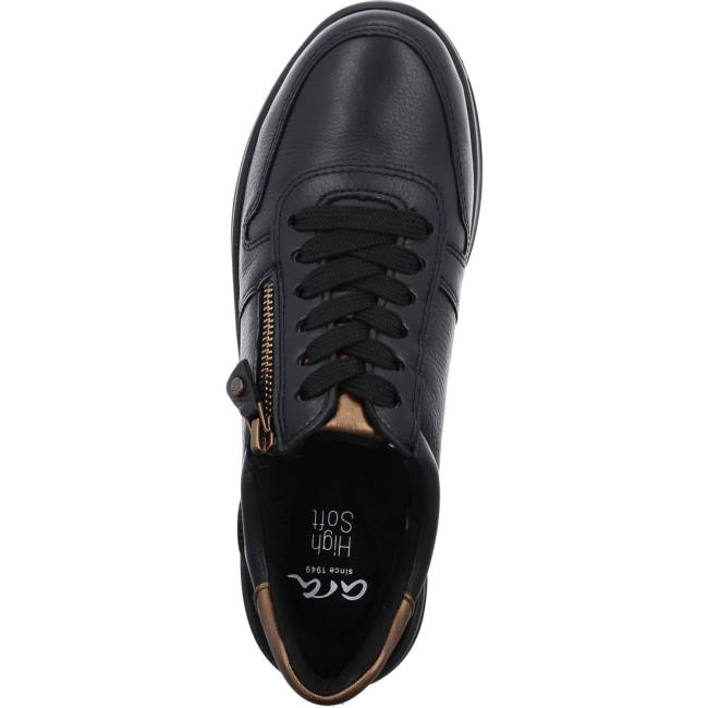 Basket Ara Lace-ups Sapporo Noir Femme | YVX-7323933