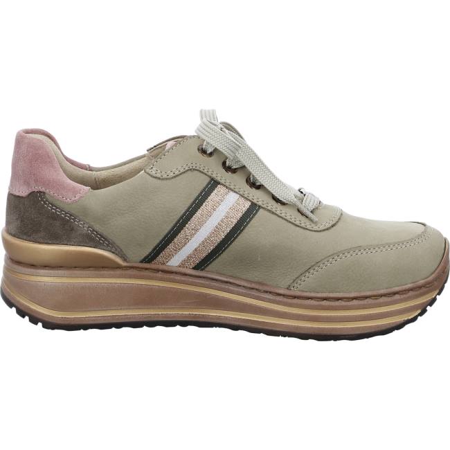 Basket Ara Lace-ups Sapporo Vert Femme | UKG-5978669