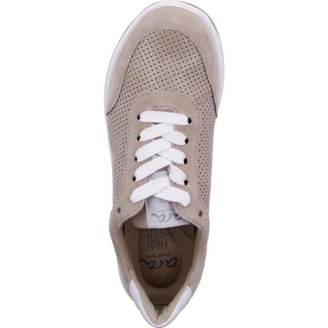 Basket Ara Lace-ups Sapporo Beige Femme | PWG-3347802