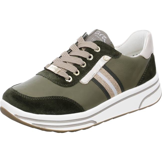 Basket Ara Lace-ups Sapporo Vert Femme | BJC-3773152