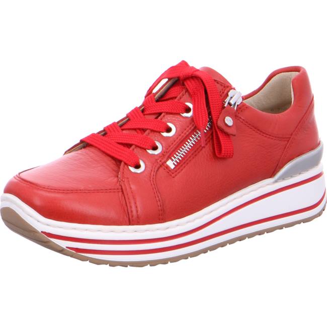 Basket Ara Lace-ups Sapporo Rouge Femme | IGQ-4257847