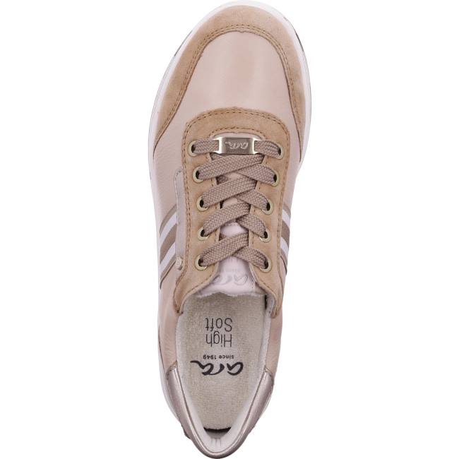 Basket Ara Lace-ups Sapporo Beige Femme | THT-3112060