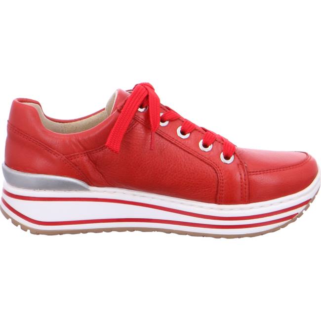 Basket Ara Lace-ups Sapporo Rouge Femme | IGQ-4257847