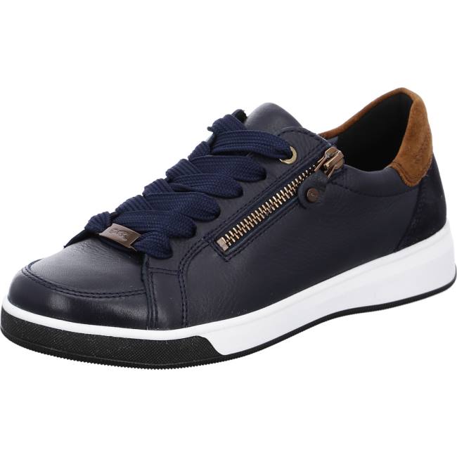 Basket Ara Lace-ups Rom Bleu Femme | PJE-7076692