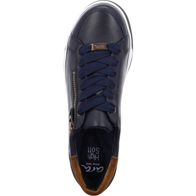 Basket Ara Lace-ups Rom Bleu Femme | PJE-7076692