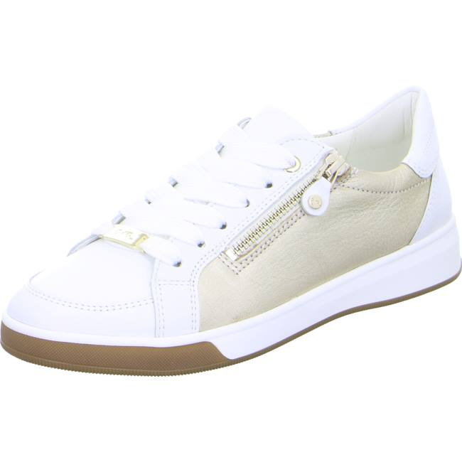 Basket Ara Lace-ups Rom Platinum Blanche Femme | CYX-8172204